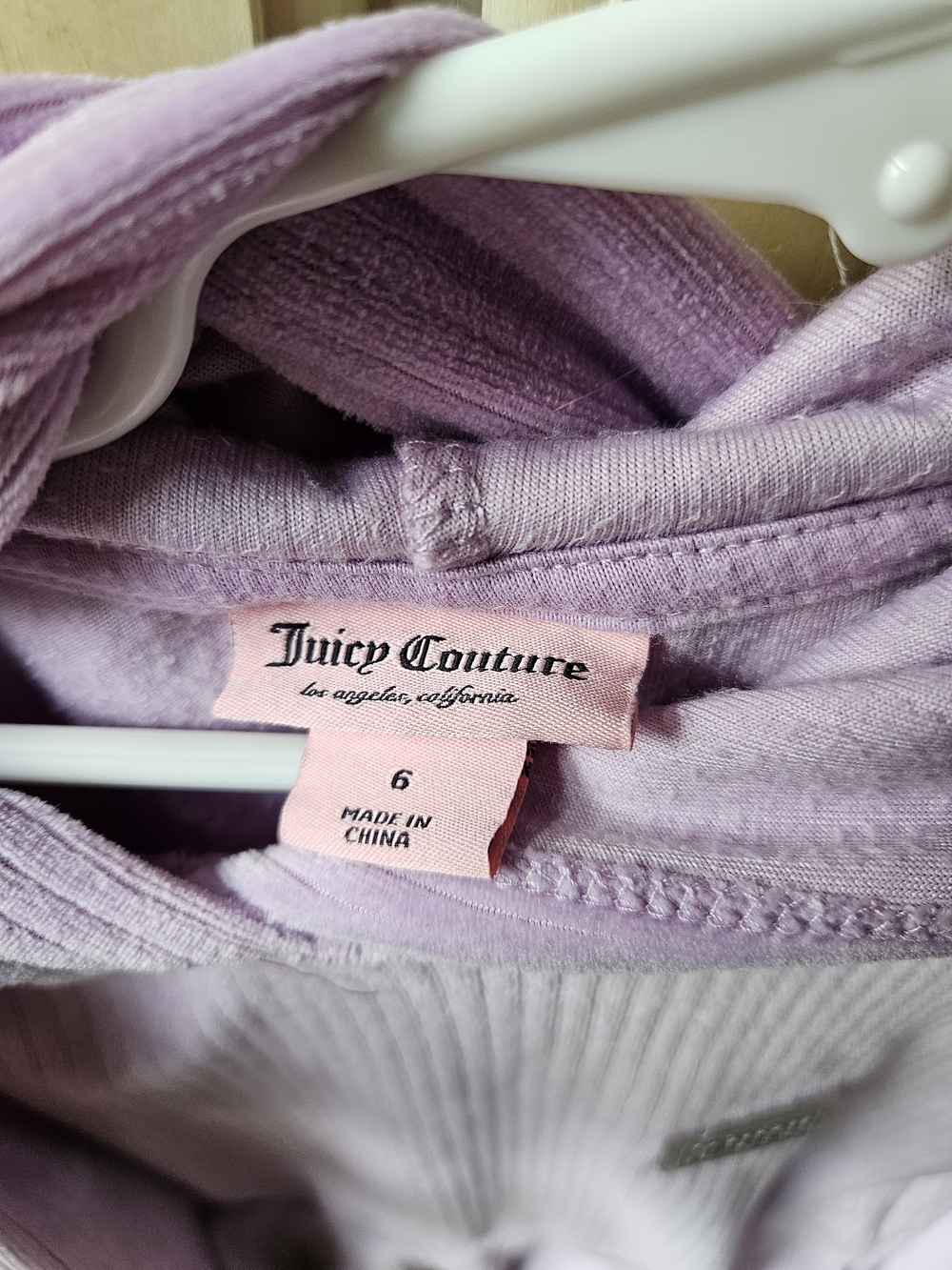Juicy Couture Lavender Hoodie Size 6 - Picture 4 of 4
